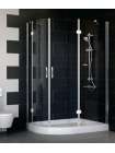 Душевой уголок Vegas Glass AFS-F 120*80 08 01 R профиль глянцевый хром, стекло прозрачное