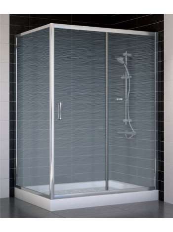 Душевой уголок Vegas Glass ZP+ZPV 130*90 08 02 профиль глянцевый хром, стекло шиншилла