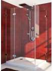 Душевой уголок GuteWetter Lux Rectan GK-003 левый 100x90 см стекло бесцветное 6-8, фурнитура хром