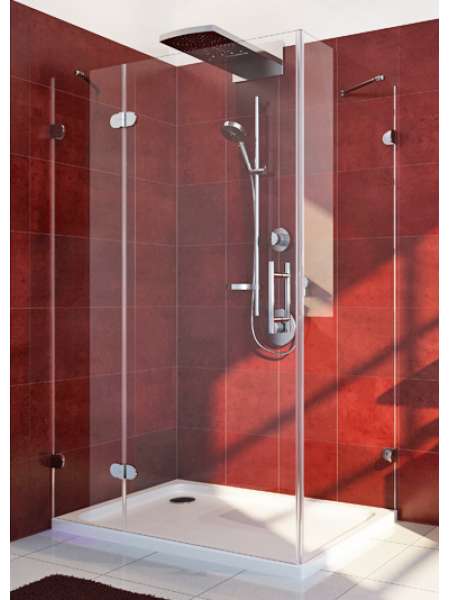Душевой уголок GuteWetter Lux Rectan GK-003 левый 100x90 см стекло бесцветное 6-8, фурнитура хром