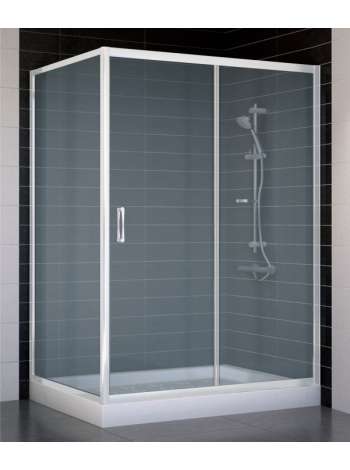 Душевой уголок Vegas Glass ZP+ZPV 130*90 01 10 профиль белый, стекло сатин