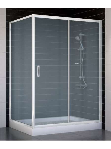 Душевой уголок Vegas Glass ZP+ZPV 130*90 01 10 профиль белый, стекло сатин