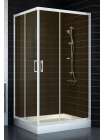 Душевой уголок Vegas Glass ZA-F 90*100 01 05 профиль белый, стекло бронза