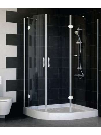 Душевой уголок Vegas Glass AFS-F 120*90 08 01 R профиль глянцевый хром, стекло прозрачное