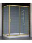 Душевой уголок Vegas Glass ZP+ZPV 140*90 09 02 профиль золото, стекло шиншилла