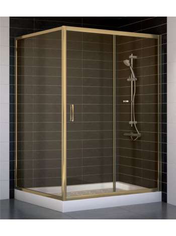 Душевой уголок Vegas Glass ZP+ZPV 130*100 05 05 профиль бронза, стекло бронза