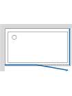 Душевой уголок GuteWetter Lux Rectan GK-003 левый 100x90 см стекло бесцветное 6-8, фурнитура хром