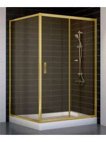 Душевой уголок Vegas Glass ZP+ZPV 120*100 09 05 профиль золото, стекло бронза