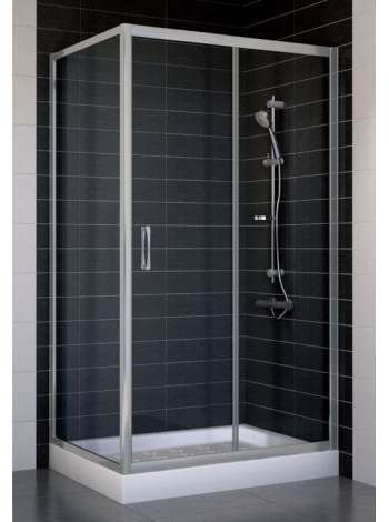 Душевой уголок Vegas Glass ZP+ZPV 100*70 07 01 профиль матовый хром, стекло прозрачное