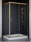 Душевой уголок Vegas Glass ZP+ZPV 110*80 05 01 профиль бронза, стекло прозрачное