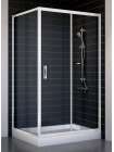 Душевой уголок Vegas Glass ZP+ZPV 100*90 01 01 профиль белый, стекло прозрачное