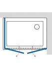 Душевой уголок GuteWetter Practic Rectan GK-402 правая 110x70 см стекло бесцветное, профиль матовый хром