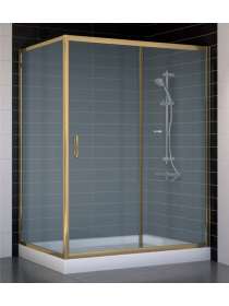 Душевой уголок Vegas Glass ZP+ZPV 140*90 05 10 профиль бронза, стекло сатин