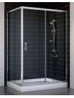 Душевой уголок Vegas Glass ZP+ZPV 120*80 08 01 профиль глянцевый хром, стекло прозрачное