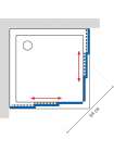 Душевой уголок GuteWetter Practic Square GK-433 90x90 см стекло бесцветное, профиль матовый хром