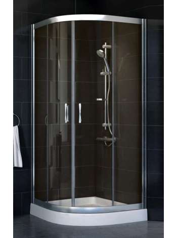Душевой уголок Vegas Glass ZS-F 80*110 08 05 профиль глянцевый хром, стекло бронза