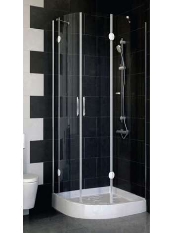 Душевой уголок Vegas Glass AFS-F 80*90 08 01 R профиль глянцевый хром, стекло прозрачное