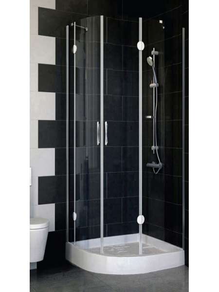 Душевой уголок Vegas Glass AFS-F 80*90 08 01 R профиль глянцевый хром, стекло прозрачное