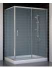 Душевой уголок Vegas Glass ZP+ZPV 130*80 07 10 профиль матовый хром, стекло сатин