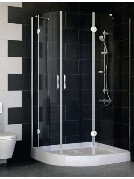Душевой уголок Vegas Glass AFS-F 110*90 08 01 R профиль глянцевый хром, стекло прозрачное