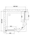 Душевой уголок Vegas Glass ZA 0090 05 01 профиль бронза, стекло прозрачное