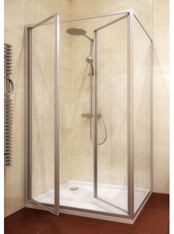 Душевой уголок GuteWetter Practic Rectan GK-402 левая 85x70 см стекло бесцветное, профиль матовый хром