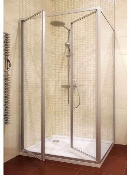 Душевой уголок GuteWetter Practic Rectan GK-402 левая 85x70 см стекло бесцветное, профиль матовый хром