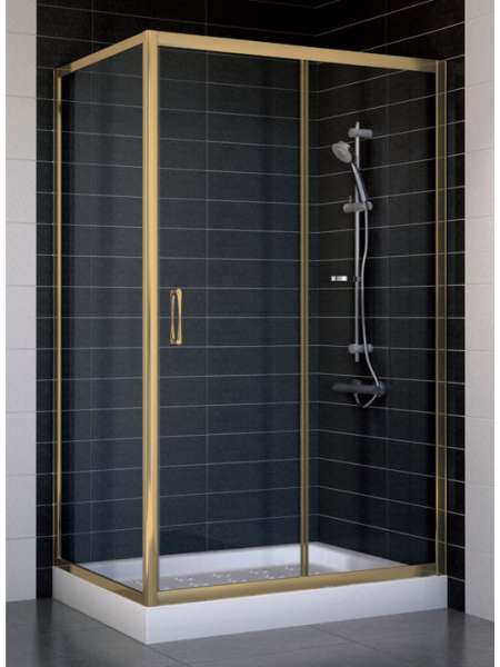Душевой уголок Vegas Glass ZP+ZPV 110*70 05 01 профиль бронза, стекло прозрачное