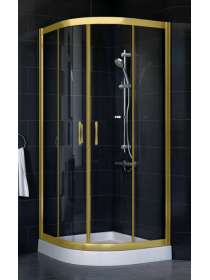 Душевой уголок Vegas Glass ZS-F 80*100 09 01 профиль золото, стекло прозрачное