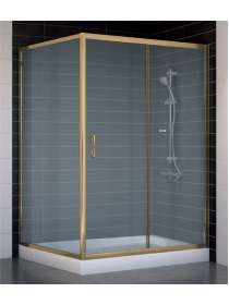 Душевой уголок Vegas Glass ZP+ZPV 130*100 05 10 профиль бронза, стекло сатин