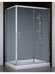 Душевой уголок Vegas Glass ZP+ZPV 120*80 08 02 профиль глянцевый хром, стекло шиншилла