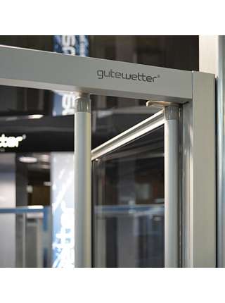 Душевой уголок GuteWetter Practic Rectan GK-404 правая 100x70 см стекло бесцветное, профиль матовый хром