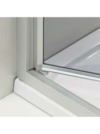 Душевой уголок GuteWetter Practic Square GK-402 левая 80x80 см стекло бесцветное, профиль матовый хром