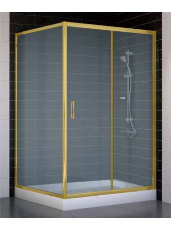 Душевой уголок Vegas Glass ZP+ZPV 120*100 09 10 профиль золото, стекло сатин