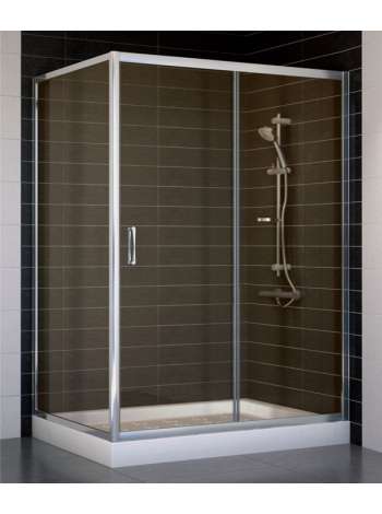 Душевой уголок Vegas Glass ZP+ZPV 130*90 08 05 профиль глянцевый хром, стекло бронза