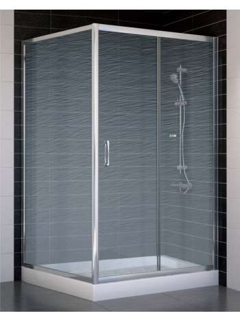 Душевой уголок Vegas Glass ZP+ZPV 110*100 08 02 профиль глянцевый хром, стекло шиншилла