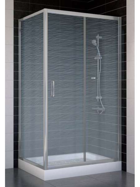 Душевой уголок Vegas Glass ZP+ZPV 100*70 07 02 профиль матовый хром, стекло шиншилла
