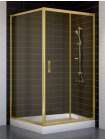 Душевой уголок Vegas Glass ZP+ZPV 100*100 09 05 профиль золото, стекло бронза