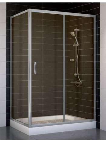 Душевой уголок Vegas Glass ZP+ZPV 120*70 07 05 профиль матовый хром, стекло бронза