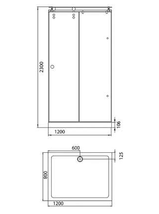 Душевой уголок Aquanet Gamma 1208-12 L