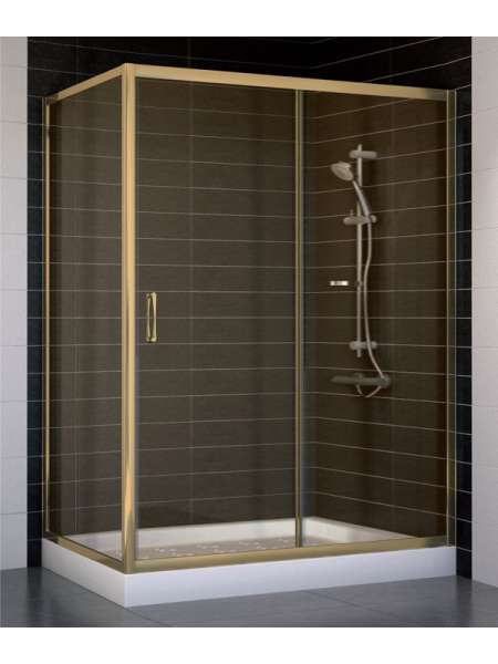 Душевой уголок Vegas Glass ZP+ZPV 140*70 05 05 профиль бронза, стекло бронза