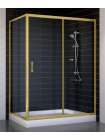 Душевой уголок Vegas Glass ZP+ZPV 140*70 09 01 профиль золото, стекло прозрачное