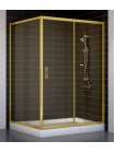 Душевой уголок Vegas Glass ZP+ZPV 130*100 09 05 профиль золото, стекло бронза