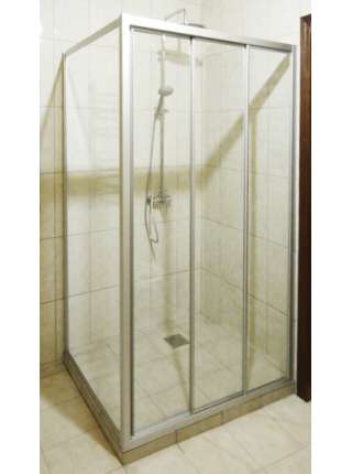 Душевой уголок GuteWetter Practic Square GK-403 правая 100x100 см стекло бесцветное, профиль матовый хром