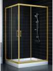 Душевой уголок Vegas Glass ZA-F 0110*100 09 01 профиль золото, стекло прозрачное