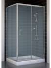 Душевой уголок Vegas Glass ZP+ZPV 100*80 07 10 профиль матовый хром, стекло сатин