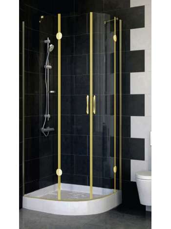 Душевой уголок Vegas Glass AFS-F 80*90 09 01 L профиль золото, стекло прозрачное