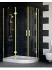Душевой уголок Vegas Glass AFS-F 110*80 09 01 L профиль золото, стекло прозрачное