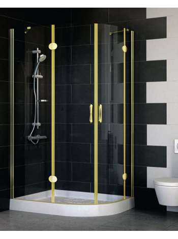 Душевой уголок Vegas Glass AFS-F 110*80 09 01 L профиль золото, стекло прозрачное