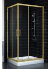 Душевой уголок Vegas Glass ZA-F 80*100 09 01 профиль золото, стекло прозрачное